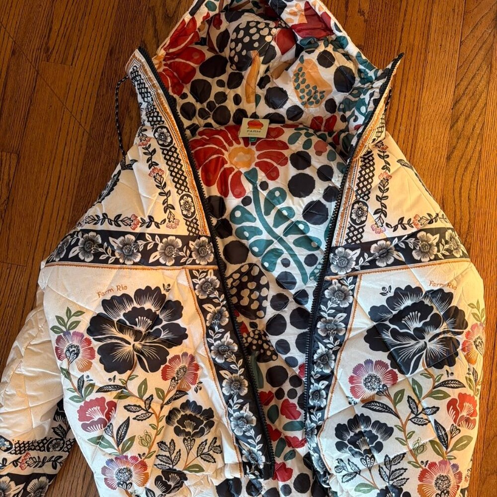 Farm Rio Reversible Puffer Jacket